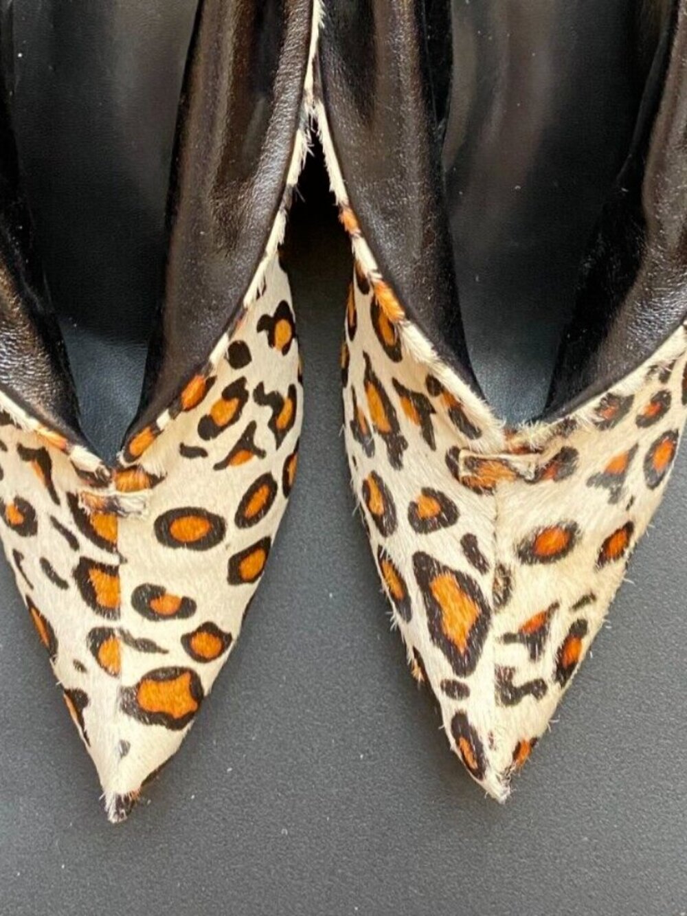 New HANDMADE Genuine Leather Animal Print Kitten Heel Bootie Boots NYC Designer - Picture 9 of 14